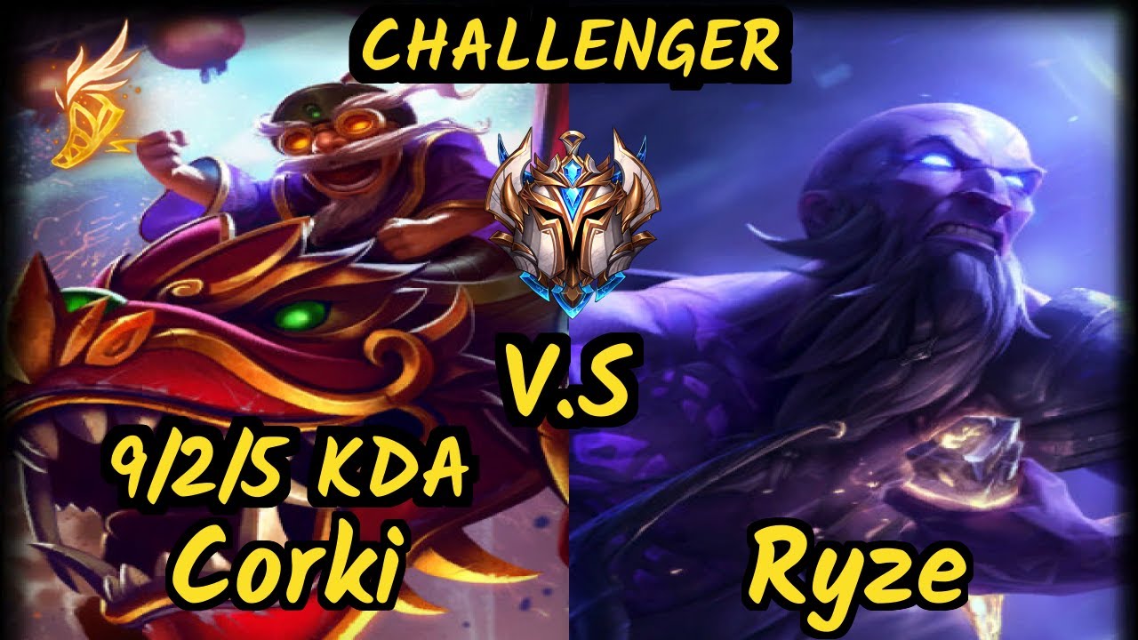 Chovy (CORKI) vs RYZE - 9/2/5 KDA MID CHALLENGER GAMEPLAY - KR - YouTube