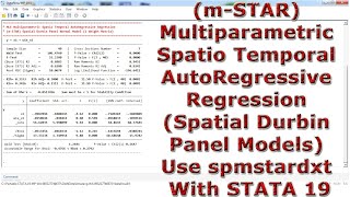 (m-STAR) Spatial Durbin Panel Models Use spmstardxt With STATA 19 Wealth