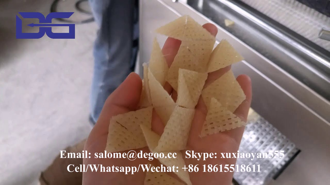 bugle chip corn snack 3d 2d triangle pellet snack wheat flour extruder process machine manufacturer