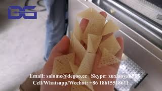bugle chip corn snack 3d 2d triangle pellet snack wheat flour extruder process machine manufacturer