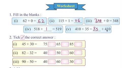 Class 3 PSEB Maths World (Maths book)-  Addition Subtraction Chapter 2 (Part 12)