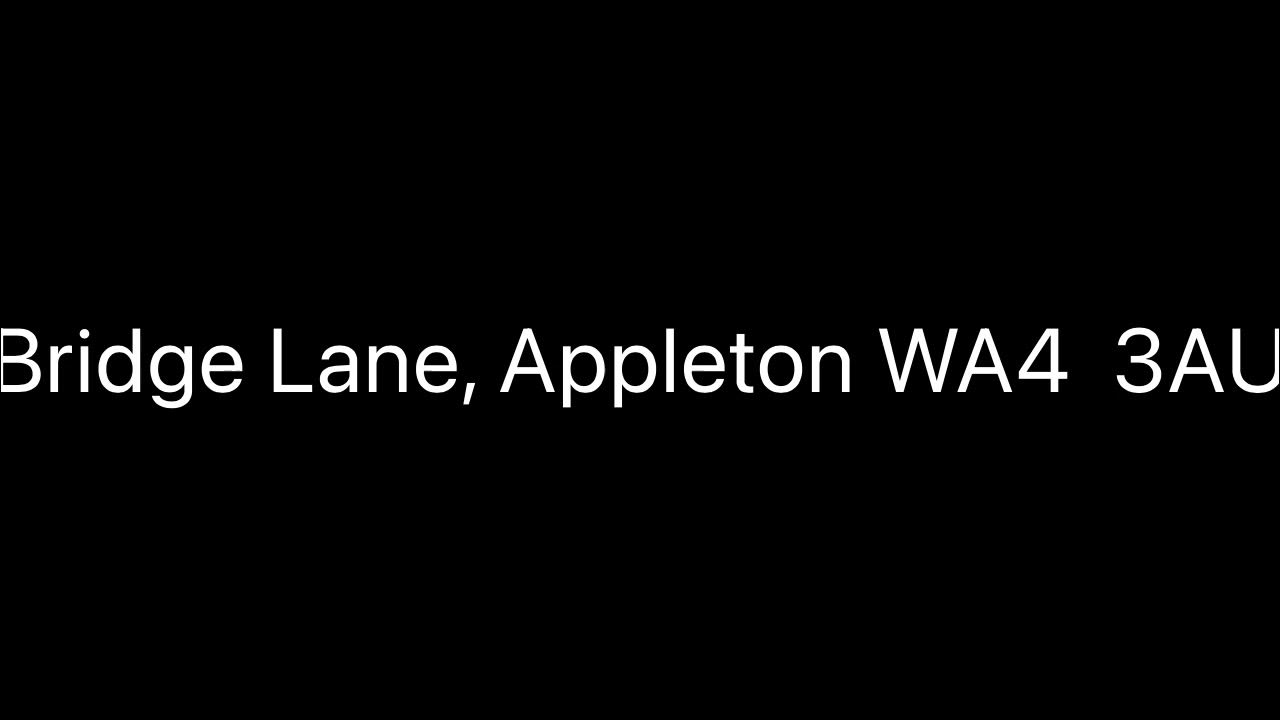 Bridge Lane, Appleton YouTube