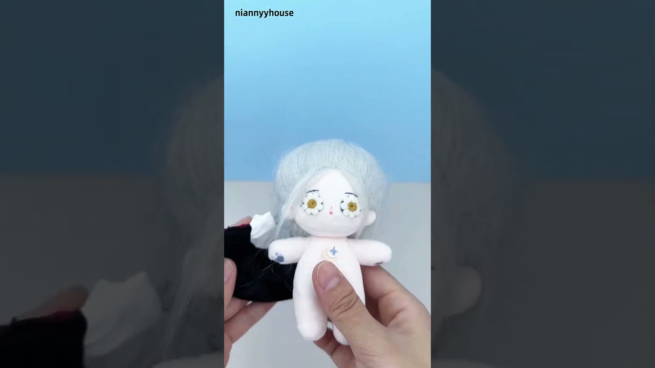 niannyyhouse 10cm Plush Doll Clothes Hat Poncho Shawl Sets Dolls Dressup