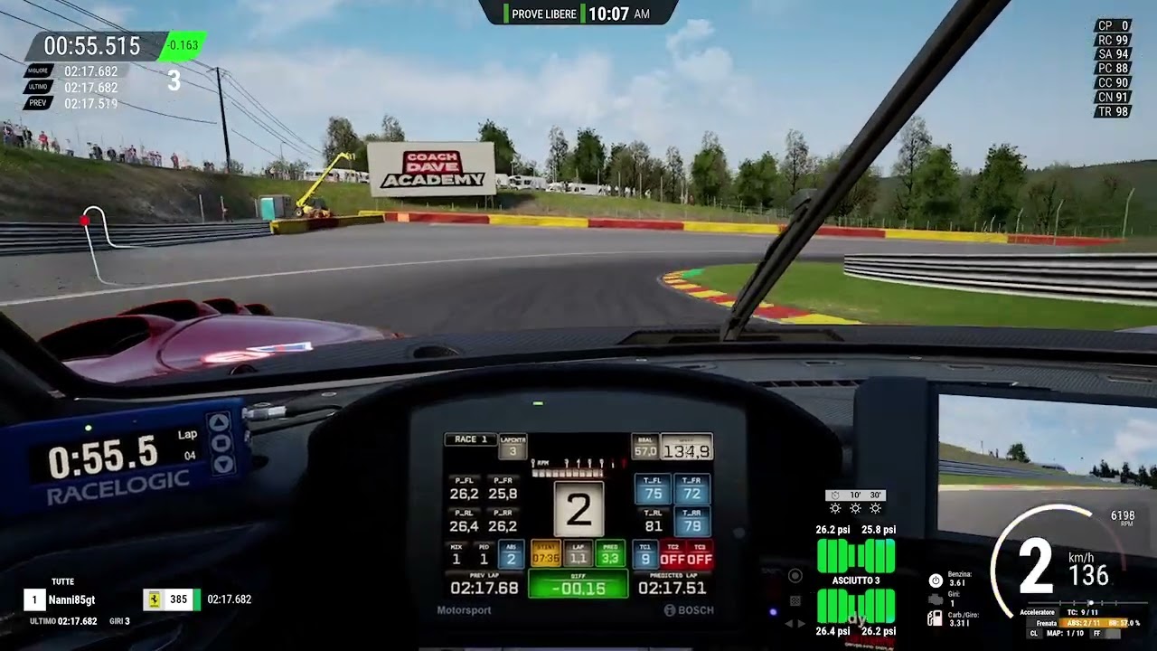 ASSETTO CORSA COMPETIZIONE XBOX: Best lap 2.17,2xx+Setup Ferrari 296-SPA Francoshamps