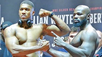 Anthony Joshua vs Carlos Takam FULL WEIGH IN & FINAL FACE OFF!!