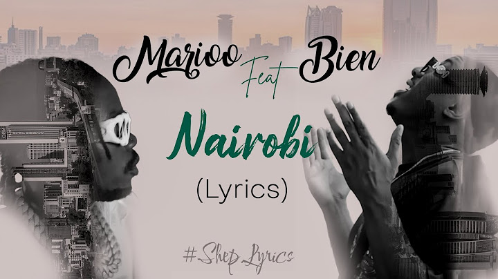 Marioo feat Bien - Nairobi (Visualiser - Lyrics) 4K