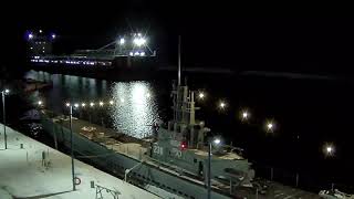Great Lakes Freighter Algoma Intrepid in Muskegon Channel