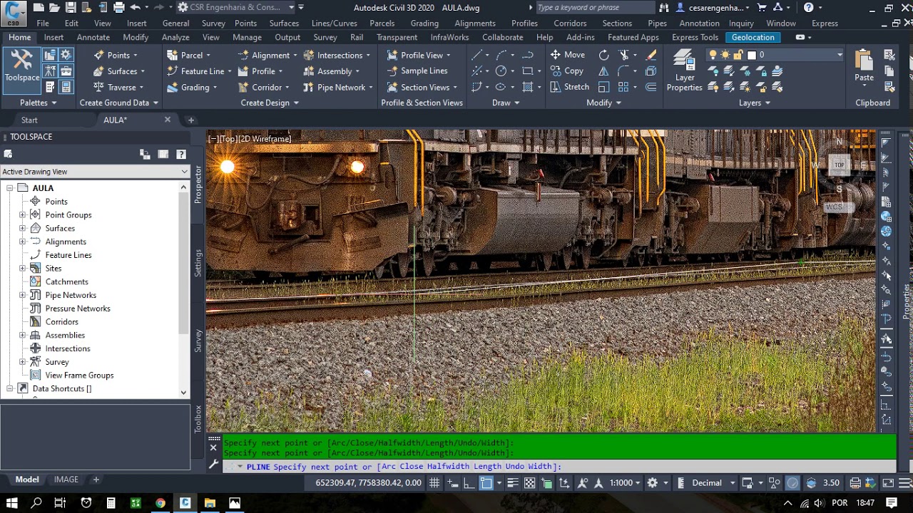 Cortando IMAGEM no AutoCAD, AutoCAD Civil 3D 2020