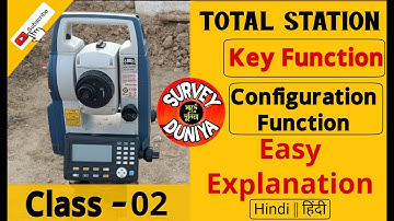 Total Station key functions & configuration mode explain in hindi