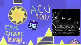 Acu 100% // Geometry Dash // First Extreme Demon // Mobile Victor