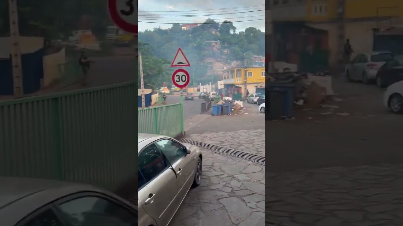 Affrontements à Majicavo koropa à Mayotte à 17h00 un contrôle d'identité qui à dégénéré.