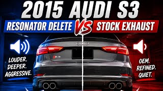 2015 Audi S3 Stock vs Resonator Delete Revs
