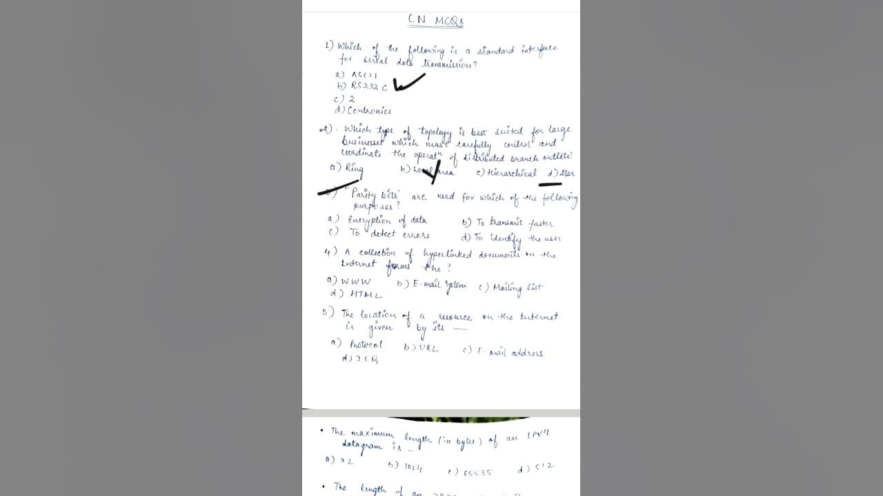 Computer networks mcqs for competitive exam youtube