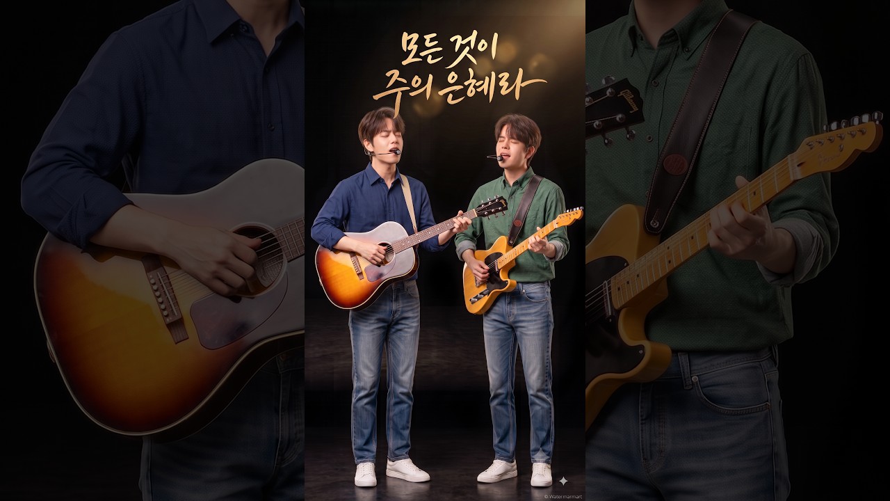 남성 듀엣 기타 찬양/ 모든 것이 주의 은혜라  #gospelsongs #gospelsongs2025 #은혜 #평안 #aishorts #노래 #찬양 #ai #aiccm