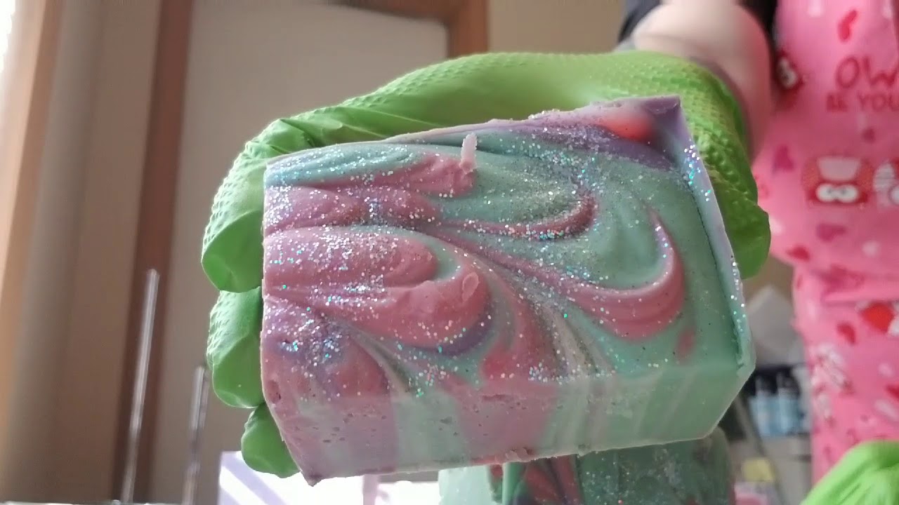 Unmolding Cold Process Soap in CustomCraftTools 18 bar Slab Mold