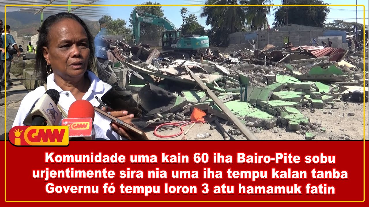 Komunidade uma kain 60 iha Bairo-Pite sobu urjentimente sira nia uma iha tempu kalan ...