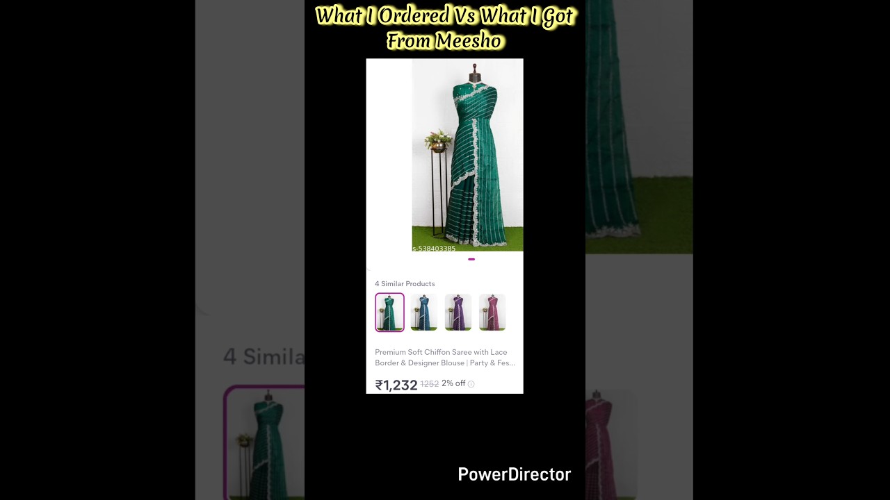 Soft Chiffon Saree with Lace Border & Designer Blouse @meeshoapp @haul.pack