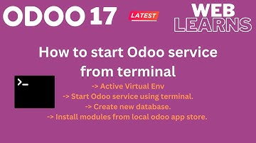 How to start Odoo from terminal | odoo-bin | Odoo 17 Tutorial