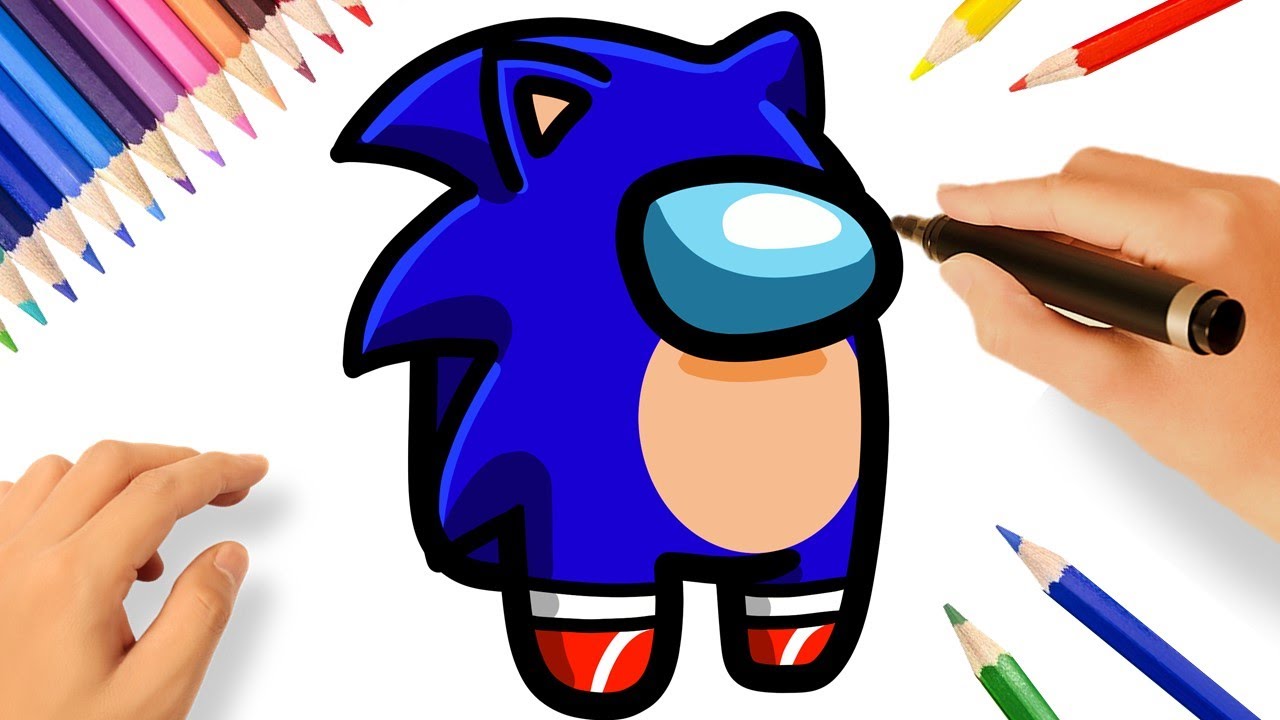 50 Coloring Pages Among Us Sonic  Latest Free