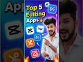 5 Editing Apps That Make You PRO 🎬🔥 #tech #shorts