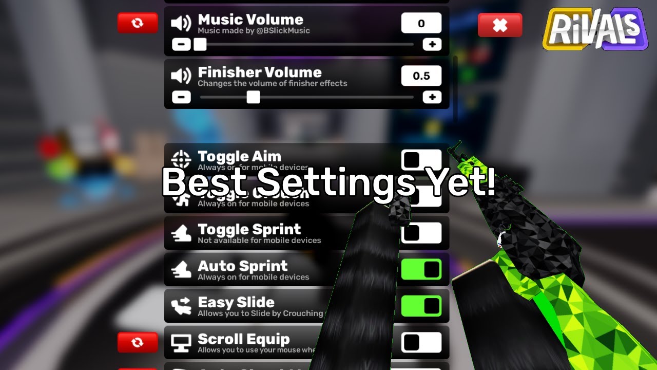 Good Setting For Rivels Best Settings Right Now To Use! (Roblox RIVALS) - YouTube