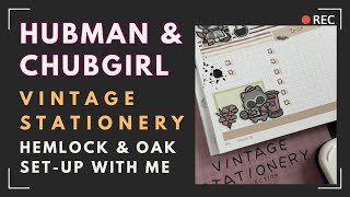 Vintage Stationery Weekly Planner Set-up Hubman Chubgirl Hemlock Oak