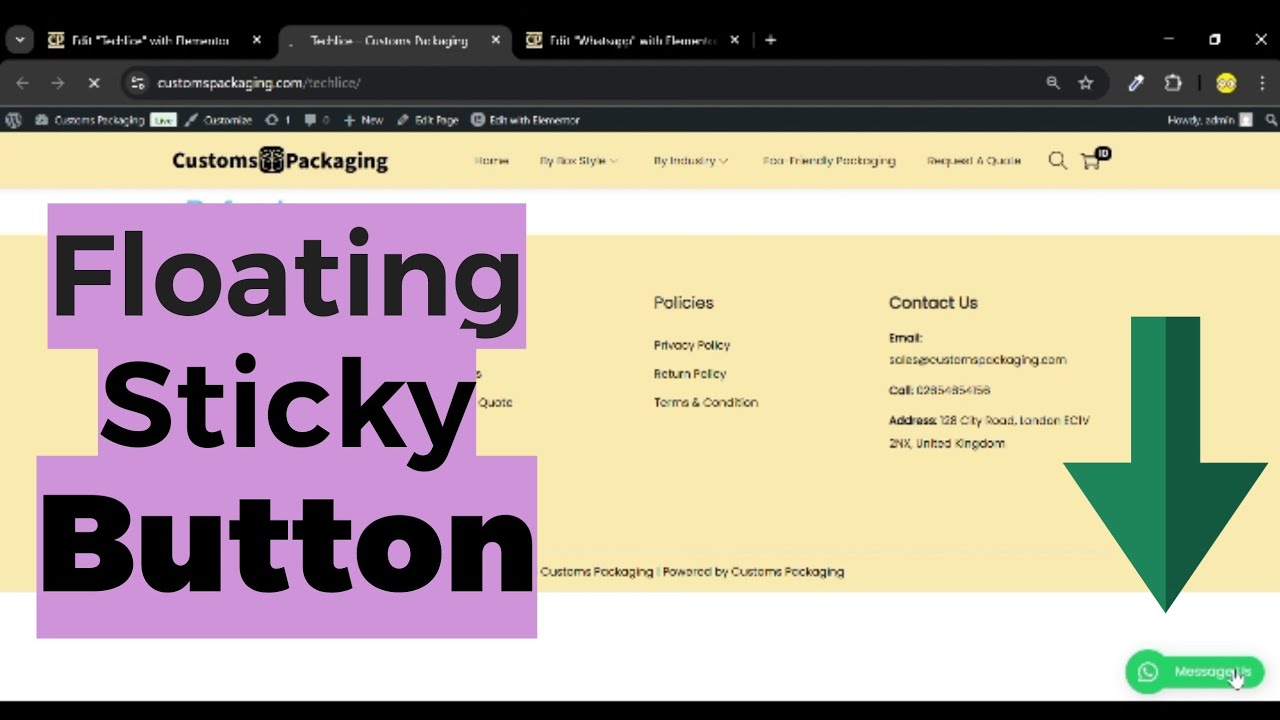 How To Make Floating / Sticky Button In WordPress Elementor Website ...