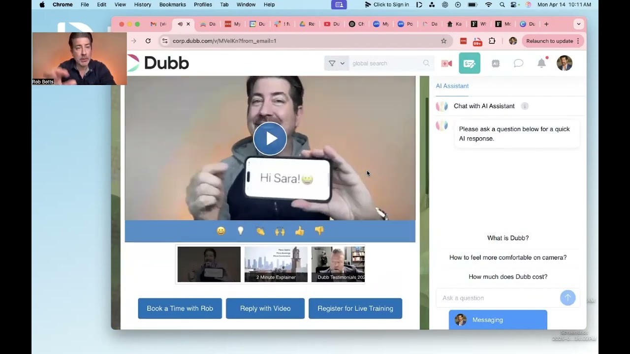 Dubb Training: Full Walkthrough of Video, AI, and CRM Tools - Live Training April 14, 2025