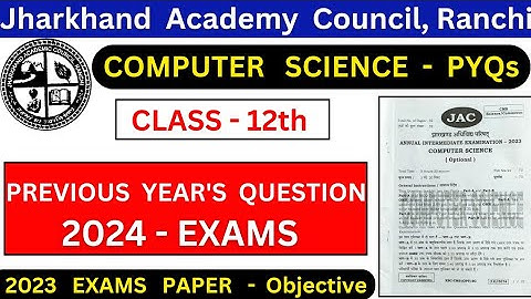 Computer Science PYQs 2023/jac board class 12th computer science pyqs 2023/rahul commerce academy