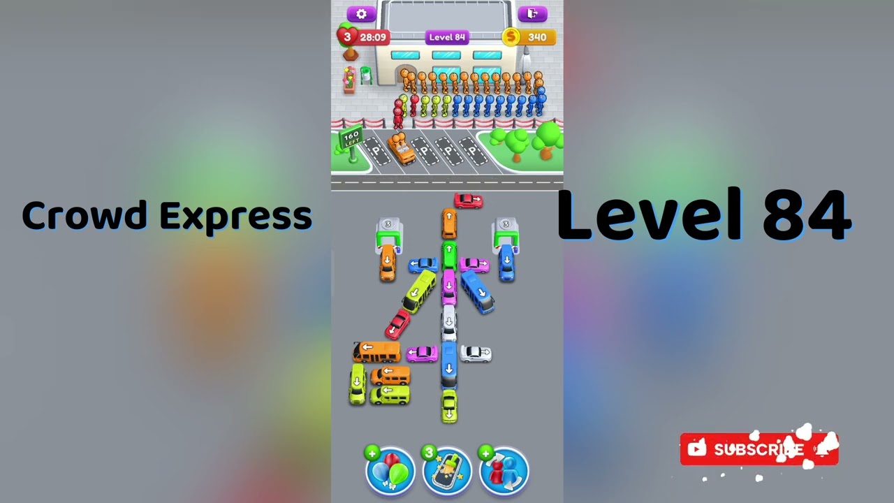Crowd Express Level 84 Walkthrough 🚦 | Step-by-Step Solution | Go
