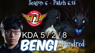 SKT T1 Bengi KINDRED vs GRAGAS Jungle - Patch 6.13 KR Ranked | League of Legends