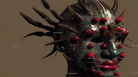 [Stable Diffusion 2.1 Animation] Cyber Punk  Oni Mask  3 D Render Beeple  Compound Eye Of Insect