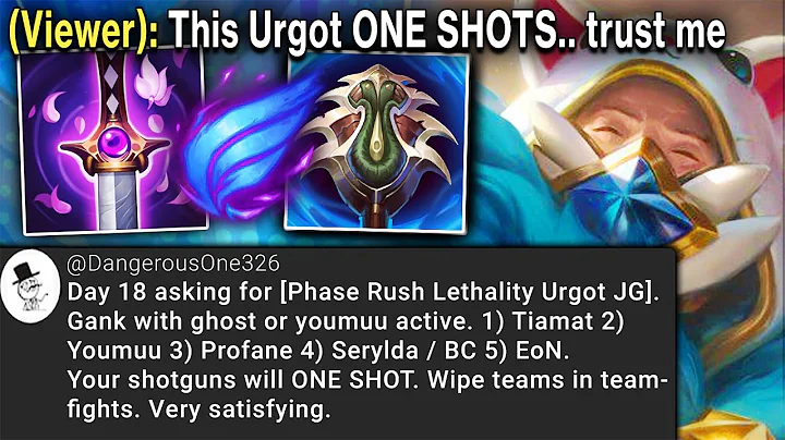 Viewer tells me FULL LETHALITY Urgot Jungle ONE SHOTS the entire enemy team.. so I tried it