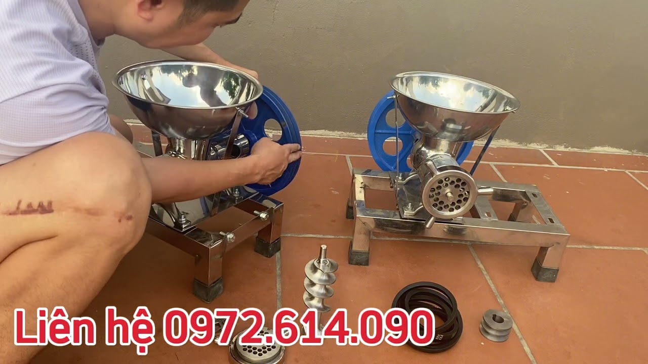 Đầu máy xay thịt công nghiệp:xay xương:xay cá:xay ốc đa năng inox cao cấp 22 và 32