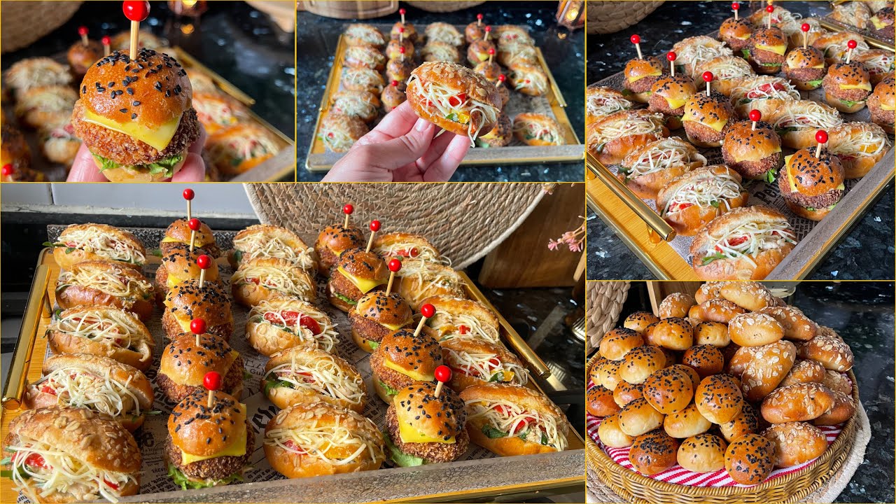 المملحات الأكثر طلبا في رمضان📣👌بعجينة وحدة ميني برغر وبيبي سندويش بحشوات مختلفة كتحمق  مع ثمن البيع