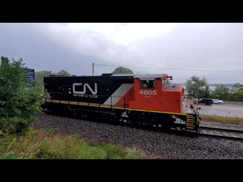 CN 4805 (GP38-2W) with Well Car SB on the Holly Sub 25 Sep 23 - YouTube