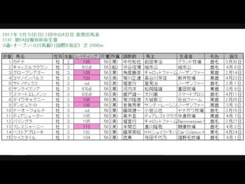 弥生賞 2017　 競馬レーティング予想