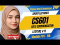 CS601 Short Lectures | CS601 Lecture 11 | Finalterm Data Communication 🖥