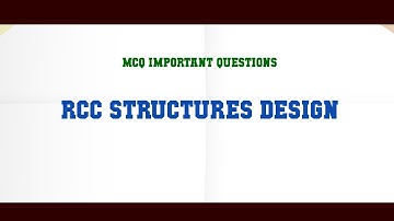 Rcc Structures Design MCQ Questions