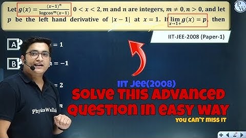 jee advanced question •IIT-JEE(2008) | crack this question in easy way | important question