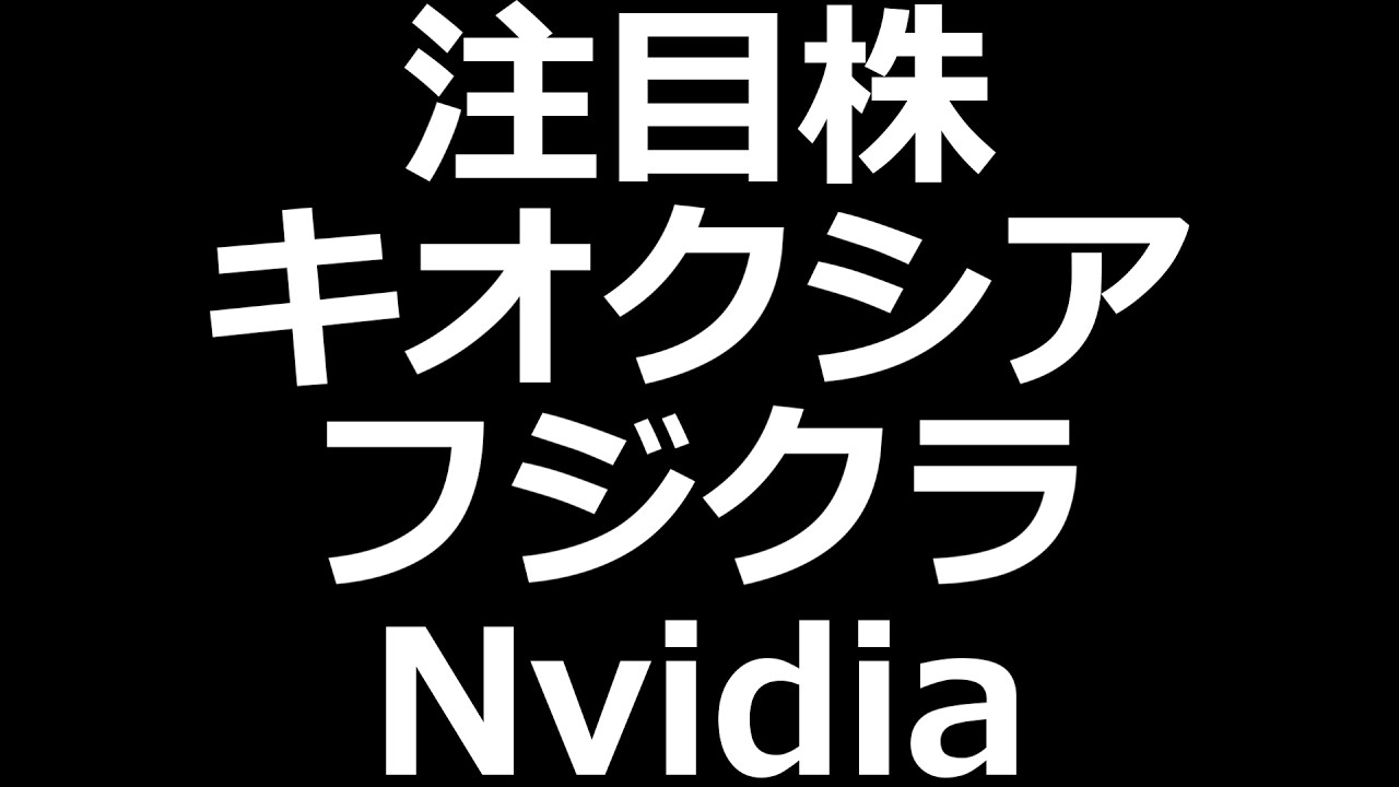 フジクラ新中計、UFJ増配、キオクシアS高、Nvidia決算発表、スペースX上場、イオン オリラン下落【株ニュース】