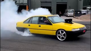 LS Powered VN Commodore Pops A Set Huge Burnout