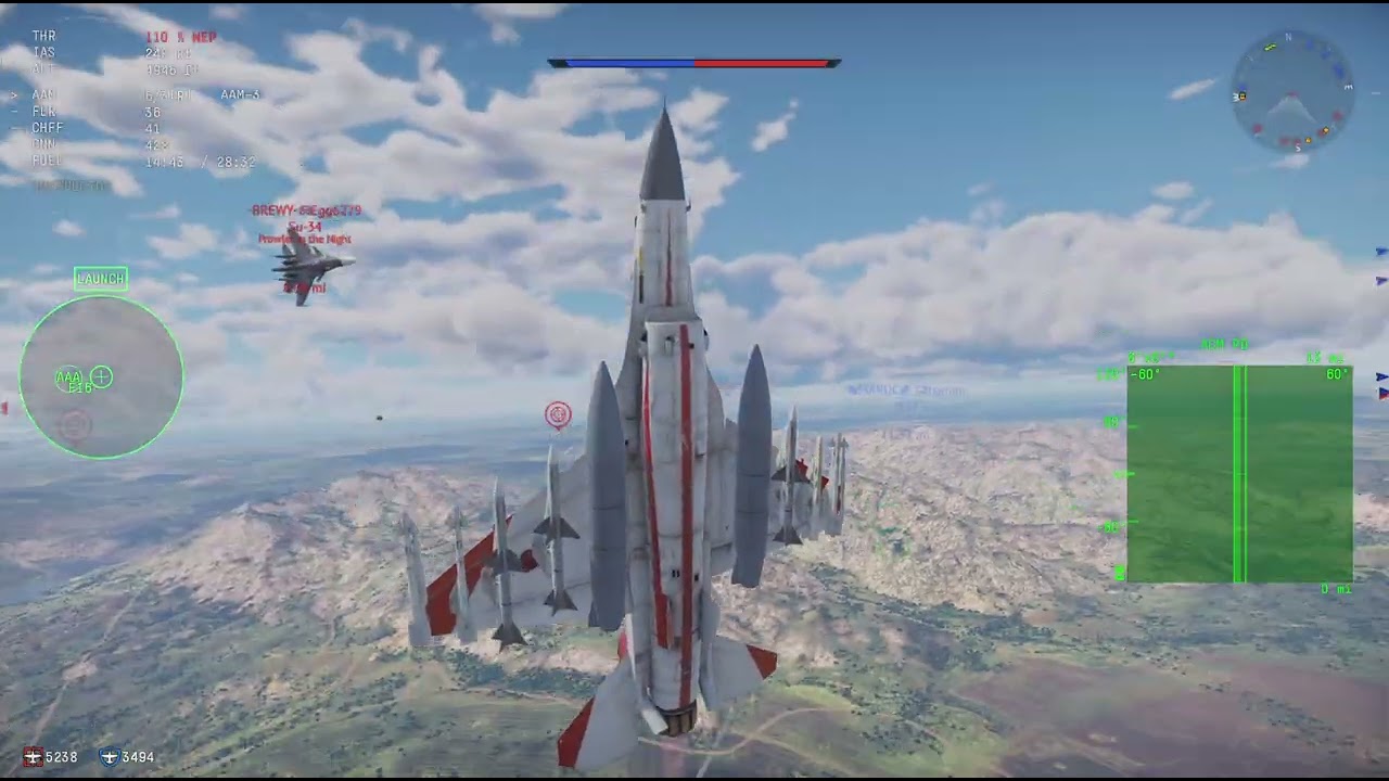 F-2A ADTW vs. Su-34 Dogfight