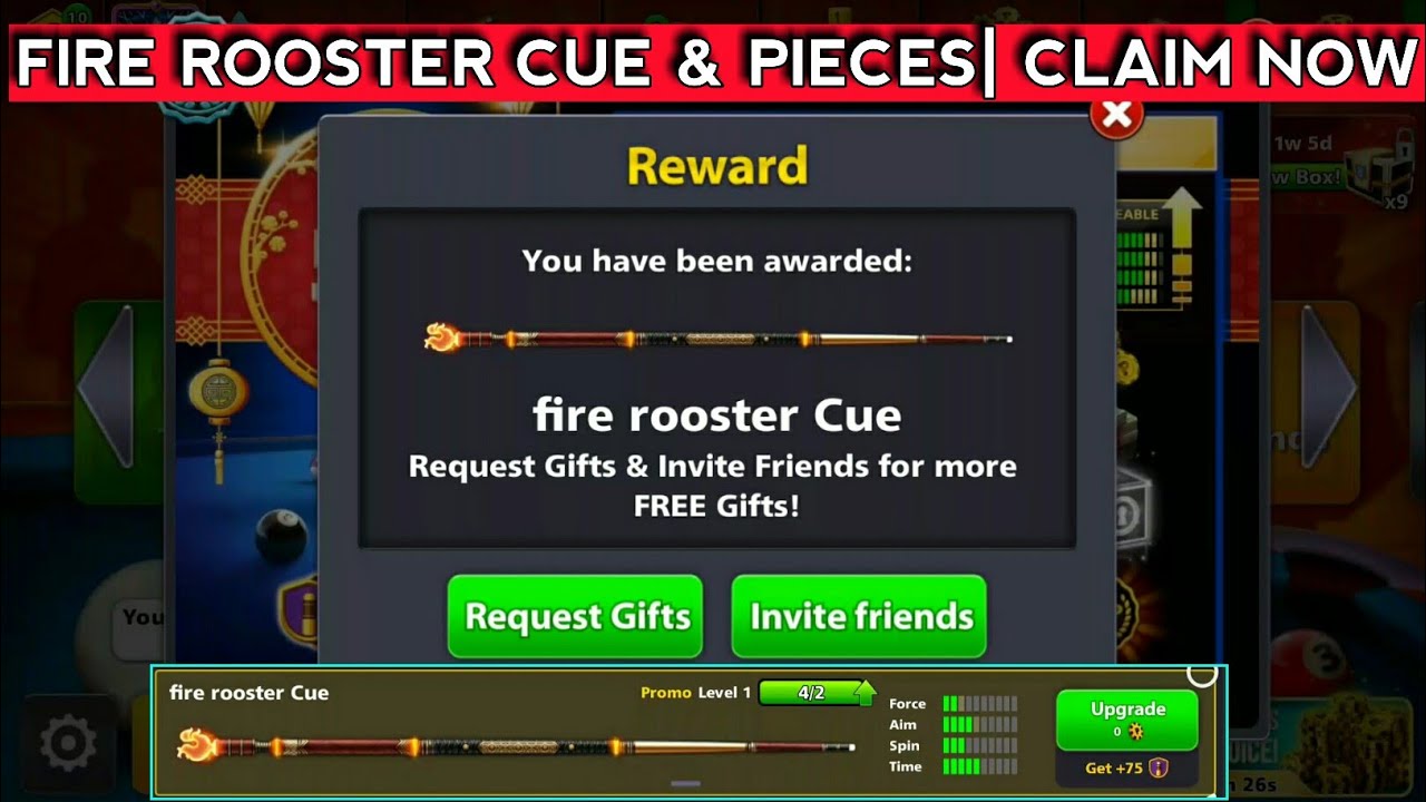 Free Fire Rooster Cue & Fire Rooster Pieces Here 💃| Claim Now Before Expired 👍|