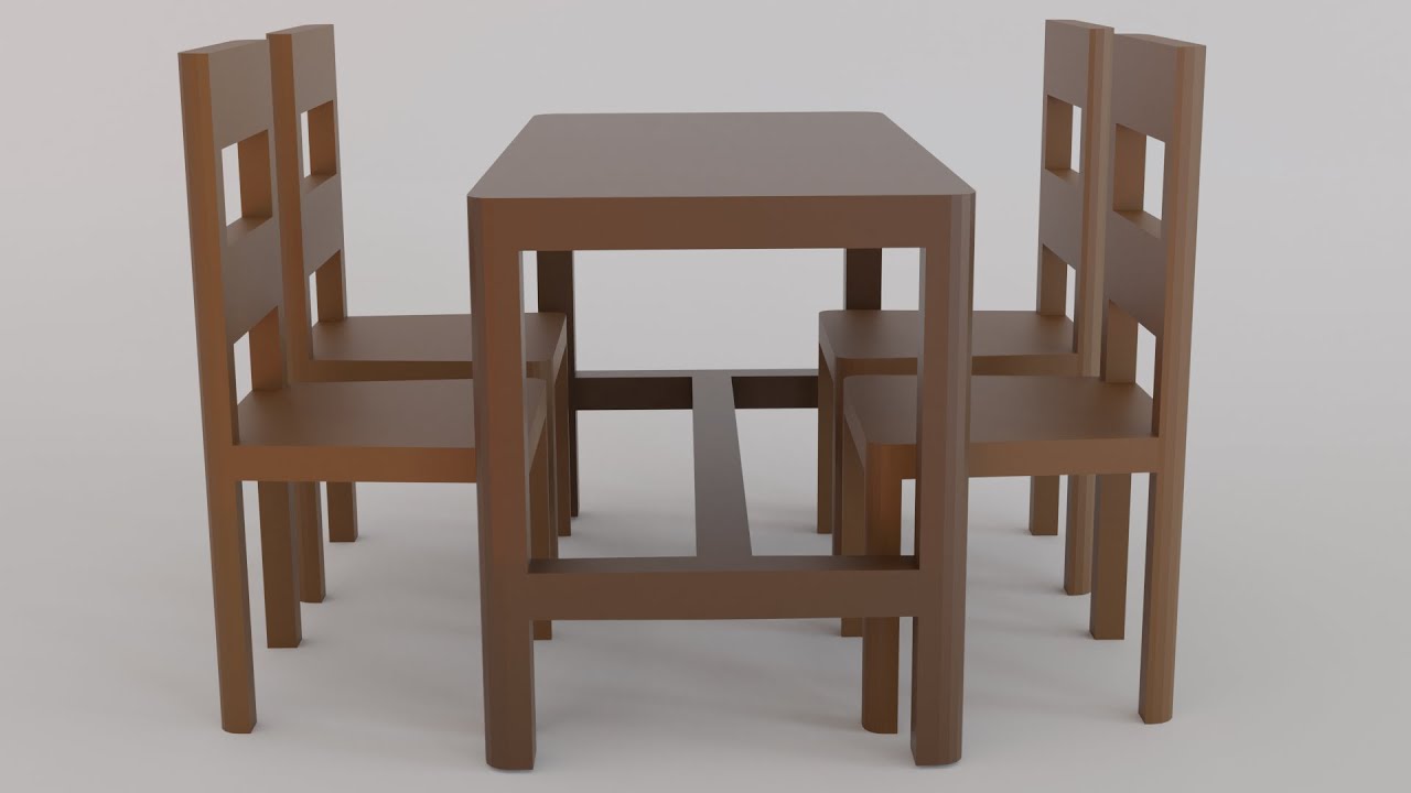 Tutorial Membuat Meja dan Kursi di Blender - YouTube