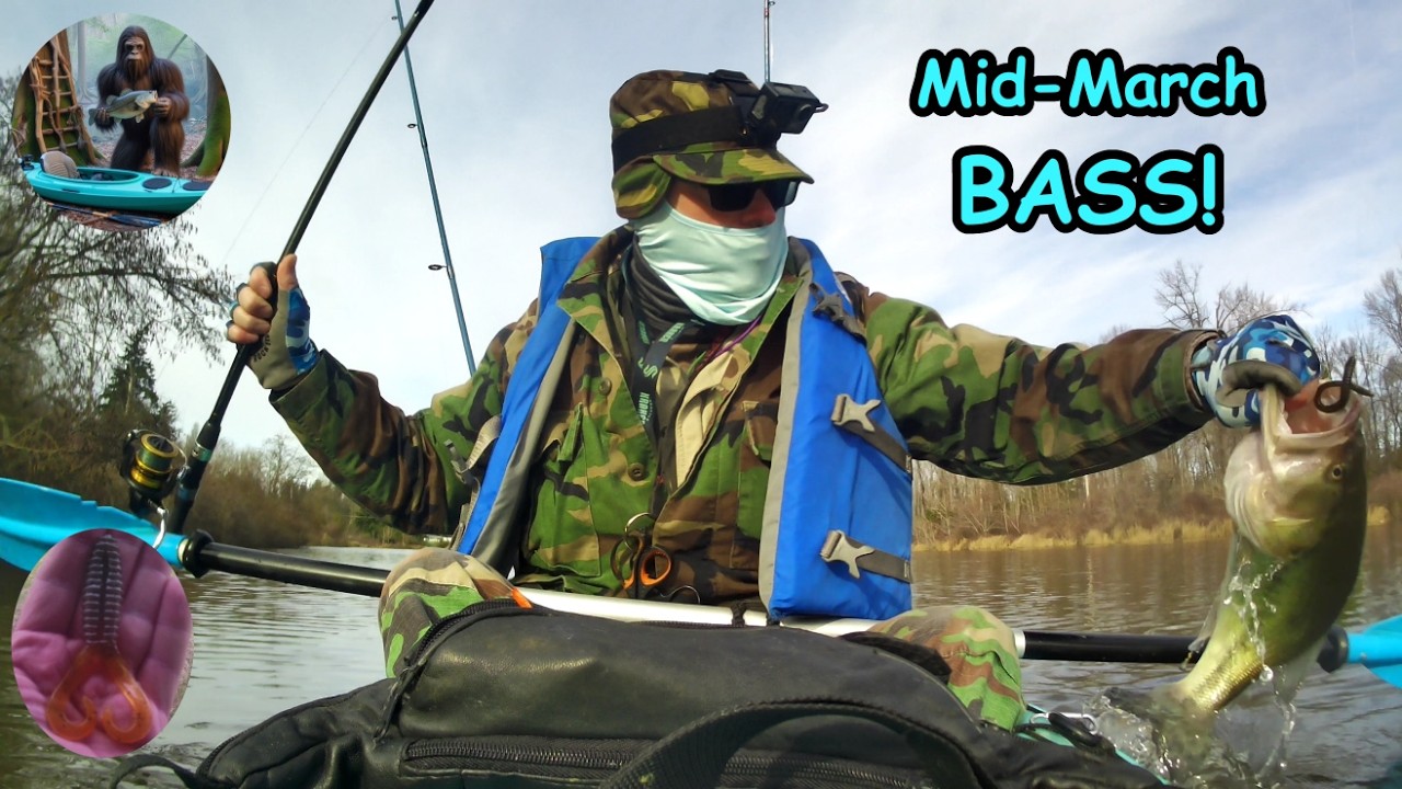 Bass fishing in early mid-March from a kayak.
