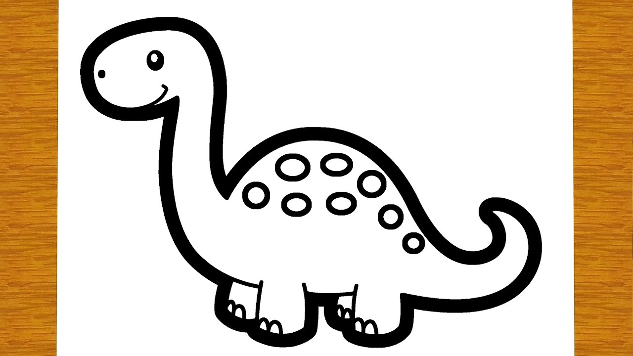 DINOSSAURO FÁCIL DE DESENHAR #01 