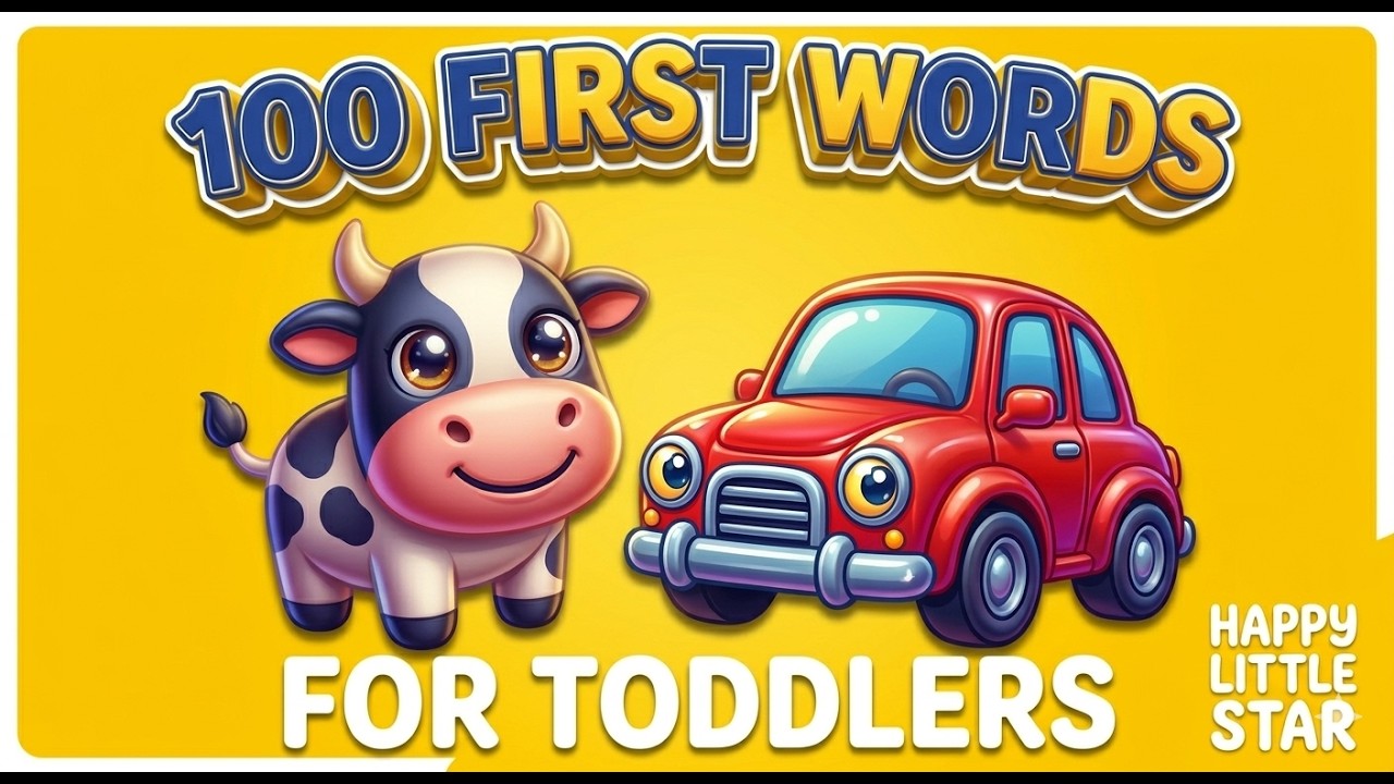 100 First Words for Toddlers! 🗣️ | Baby Learning First Words