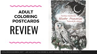Winter Memories Coloring Postcards Review - Karolina Kubikowska