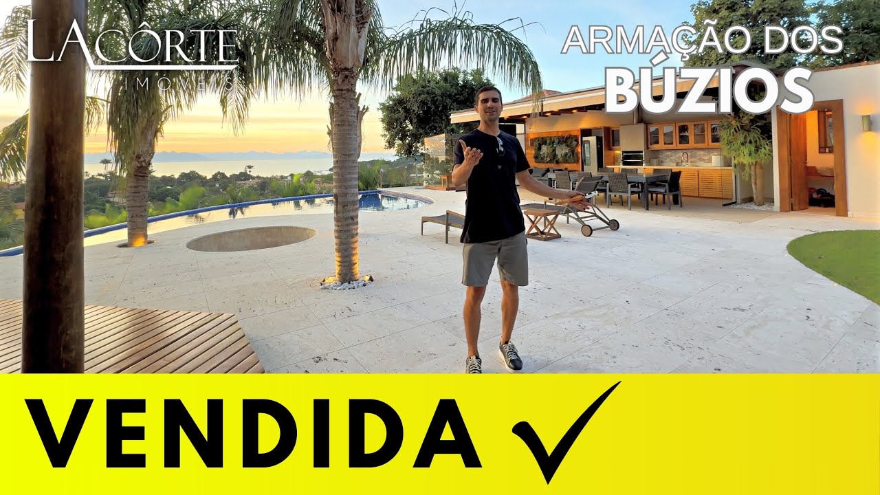 OPORTUNIDADE: A MANSÃO mais CHARMOSA de BÚZIOS! Vista IMPRESSIONANTE, PORTEIRA FECHADA! TOP!